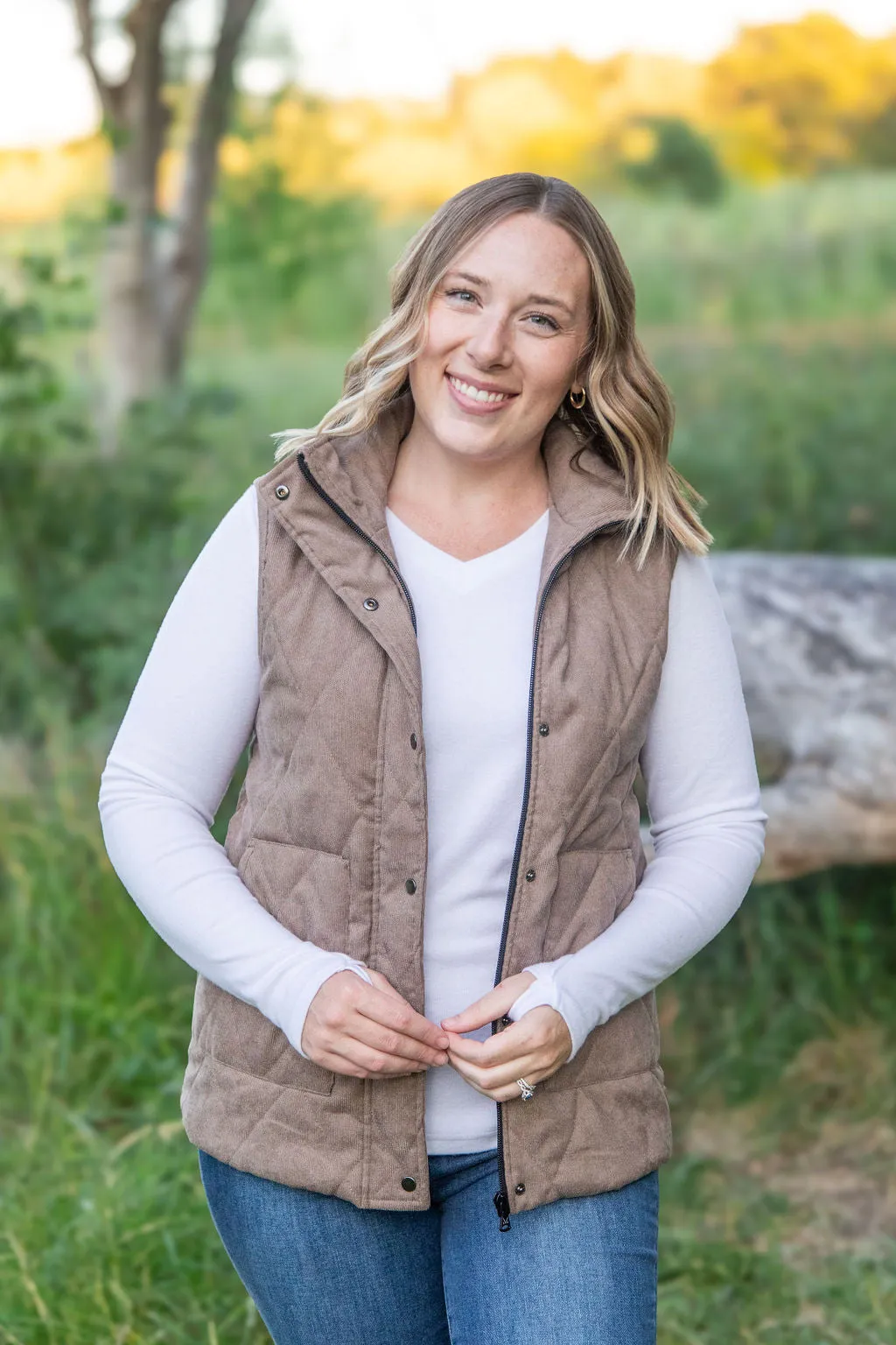 Corduroy Vest - Mocha by Michelle Mae
