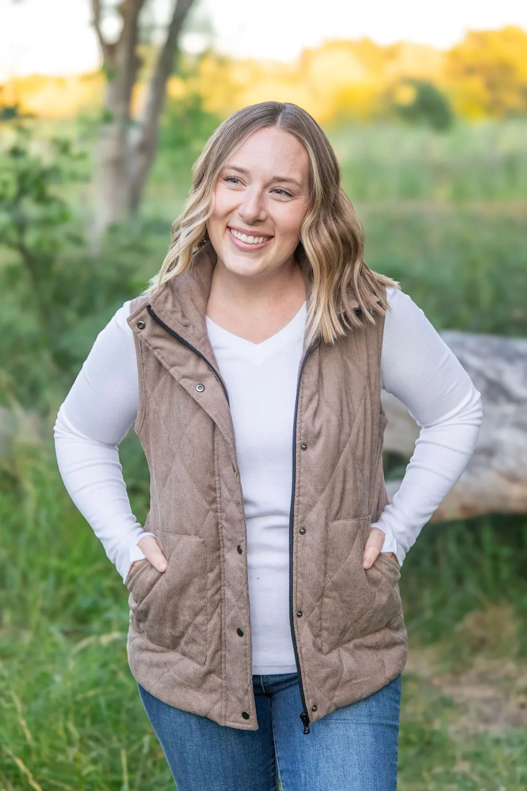Corduroy Vest - Mocha by Michelle Mae