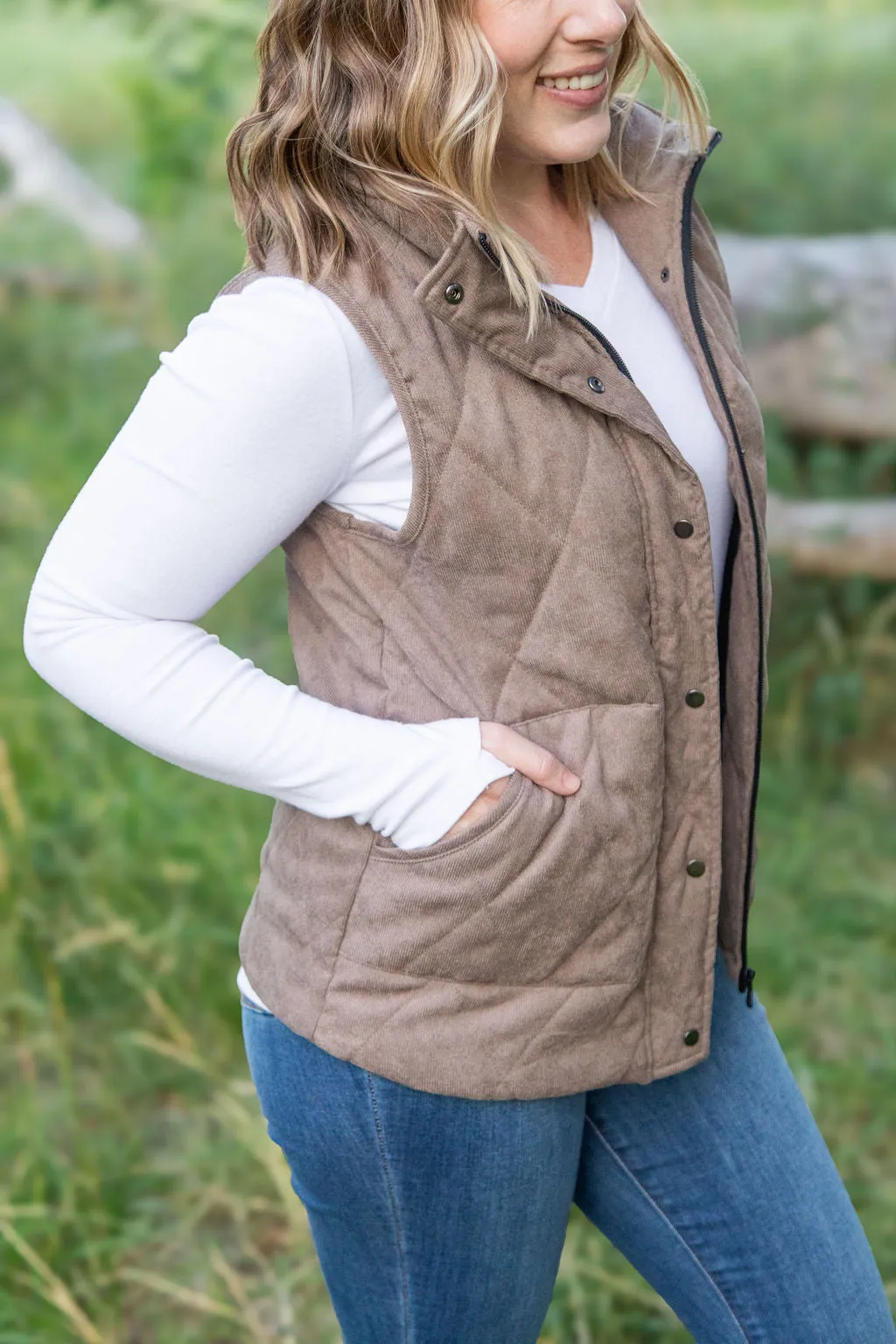 Corduroy Vest - Mocha by Michelle Mae