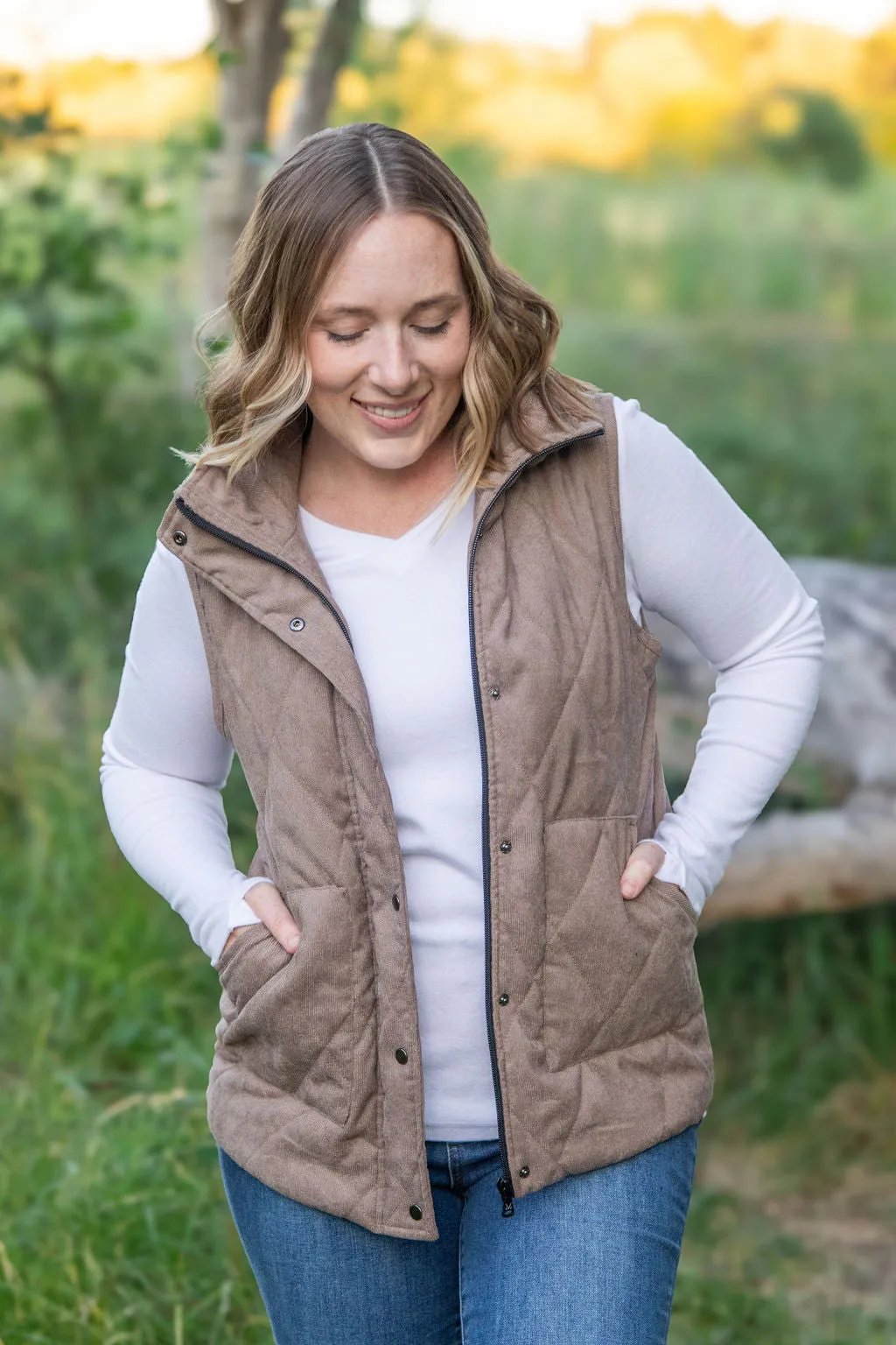 Corduroy Vest - Mocha by Michelle Mae