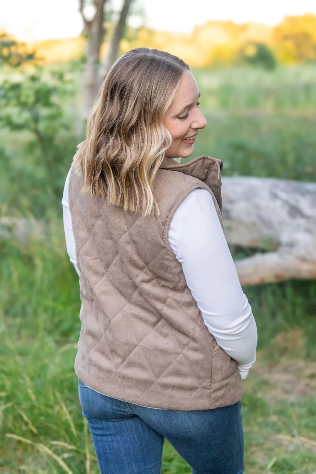 Corduroy Vest - Mocha by Michelle Mae