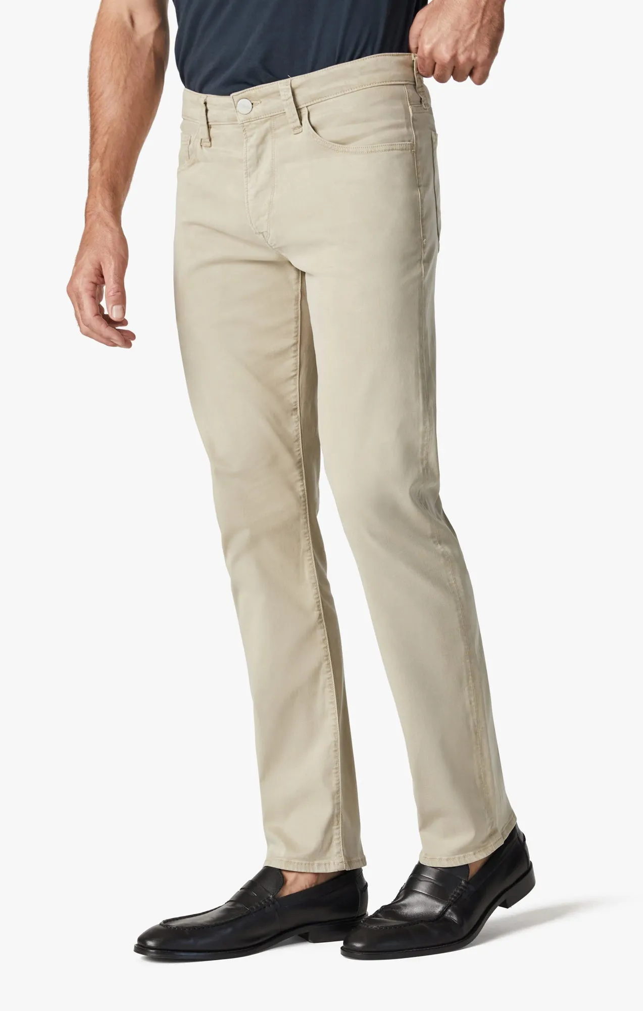 Courage Straight Leg Pants In Aluminum Twill