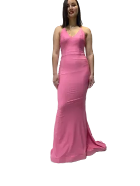 Cross Back Ruched Gown
