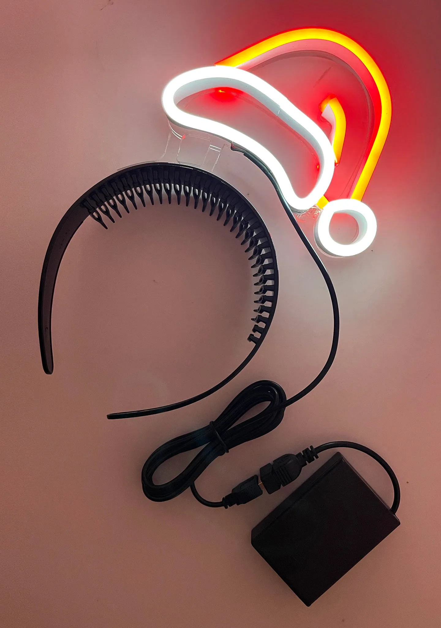 Cyber Santa Hat LED Light Up Headband