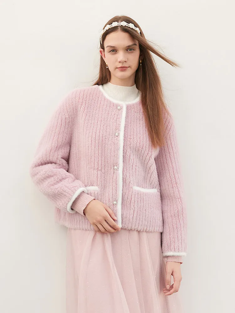 Detachable Flower Woolen Jacket