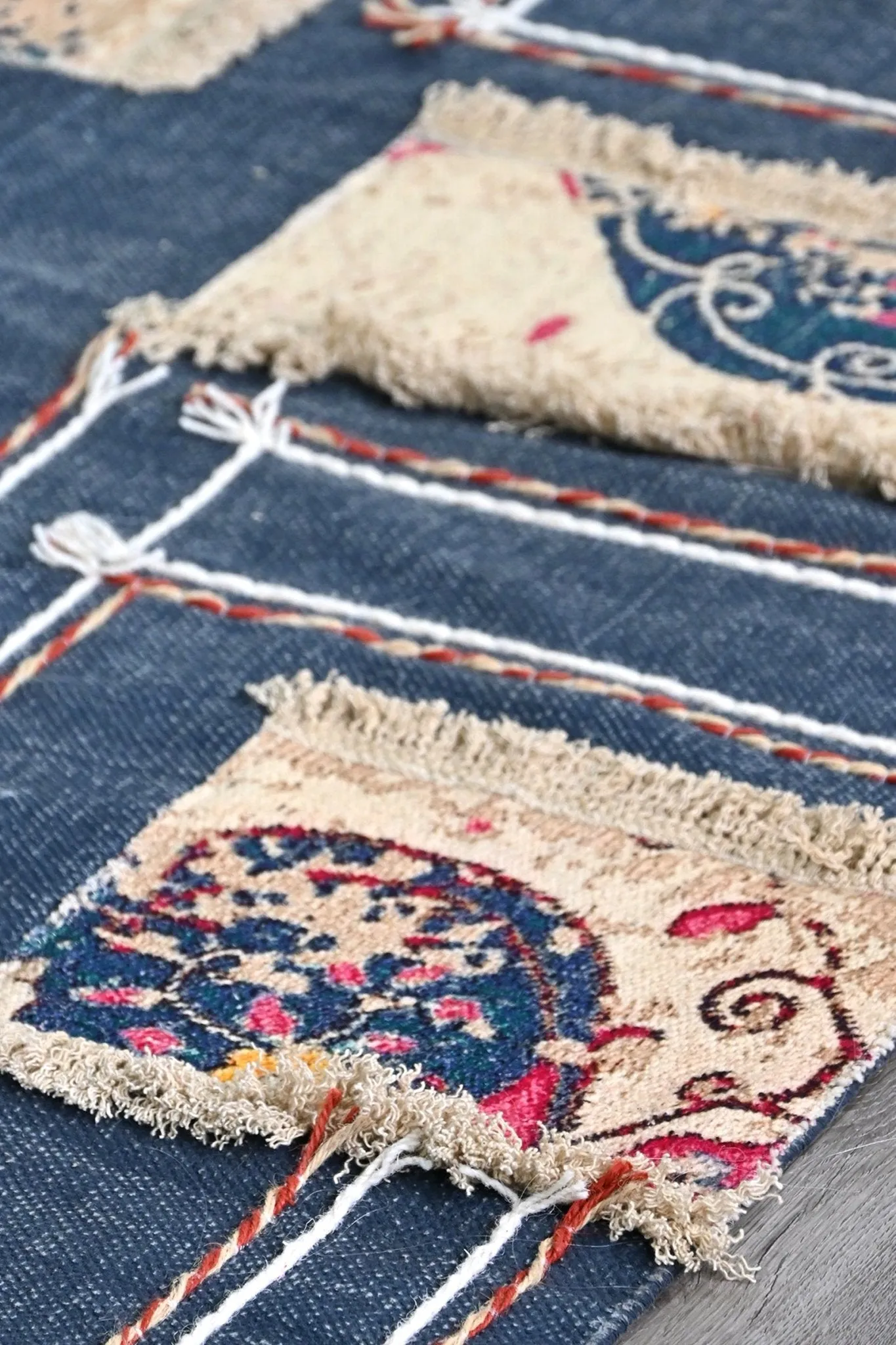 DEVSARA - HAND EMBROIDERED WITH PATCHWORK RUG