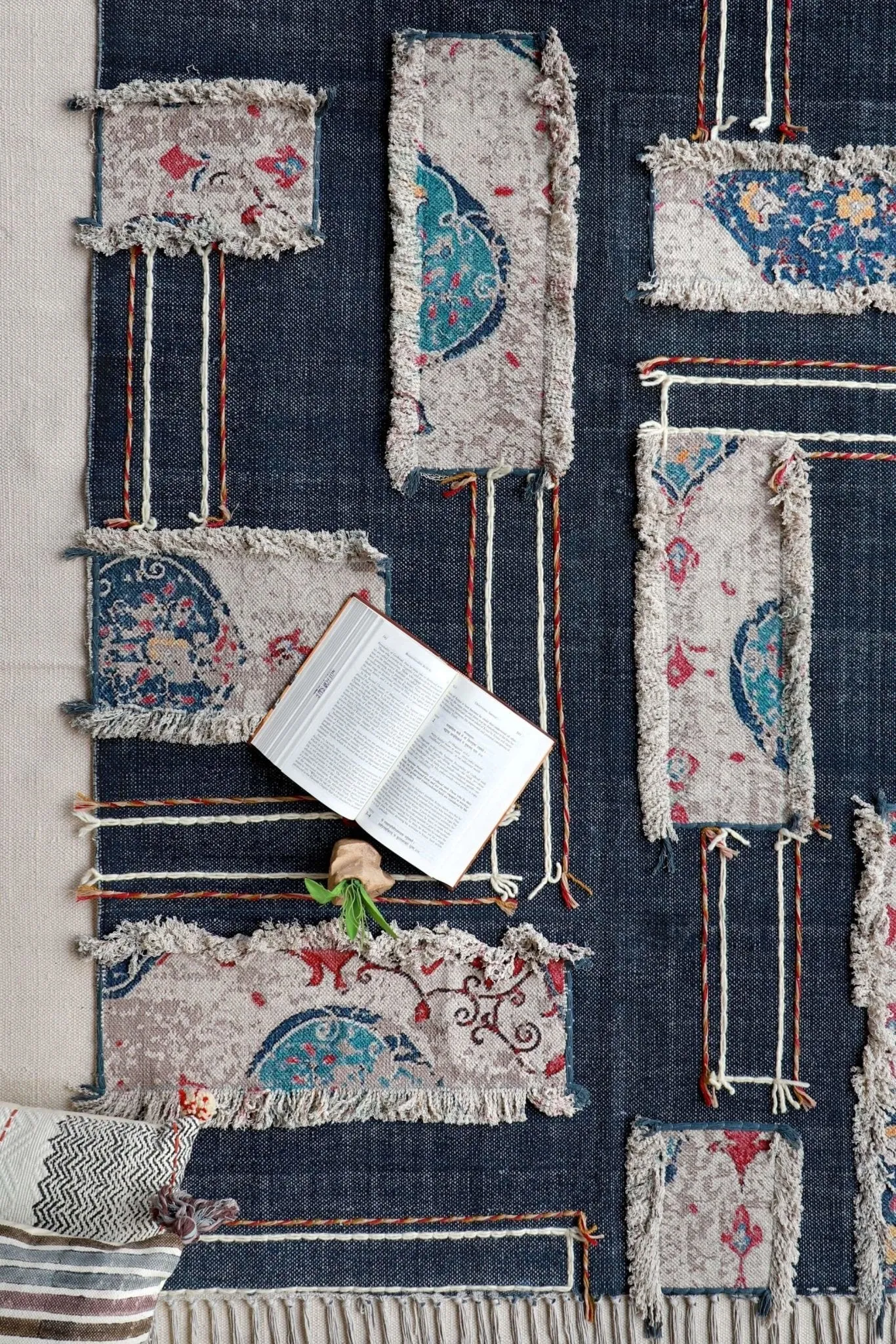 DEVSARA - HAND EMBROIDERED WITH PATCHWORK RUG