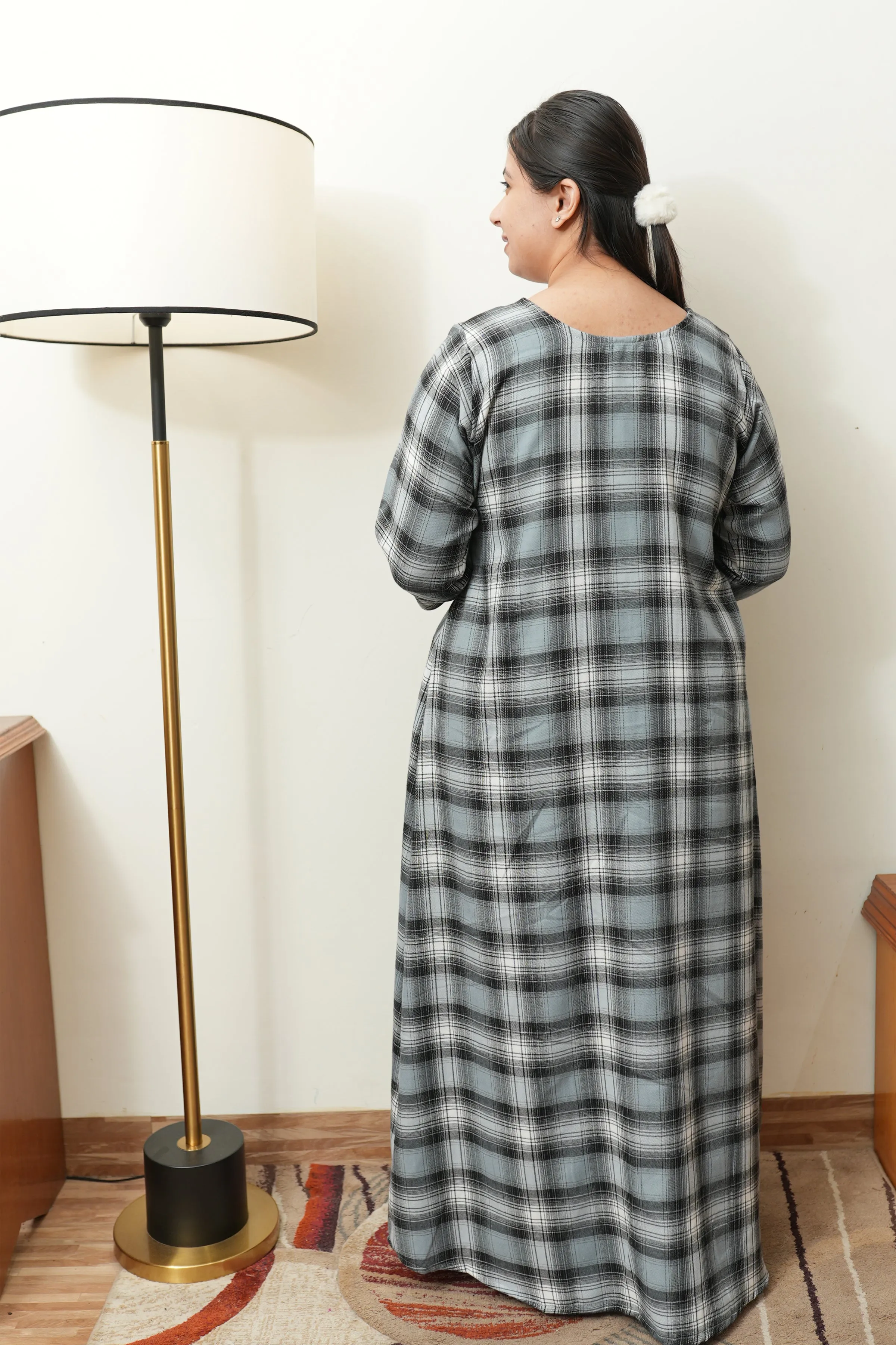 Dreamy Drizzle Woollen Night Gown