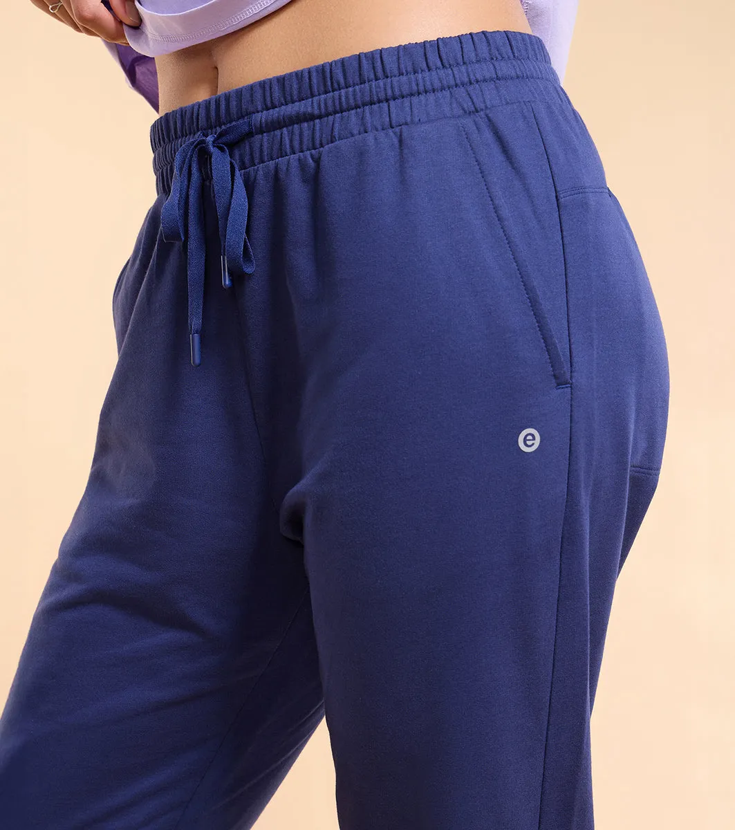 Enamor E406 High Waist Jogger - French Terry, Relaxed Fit, Regular Length, High Waist