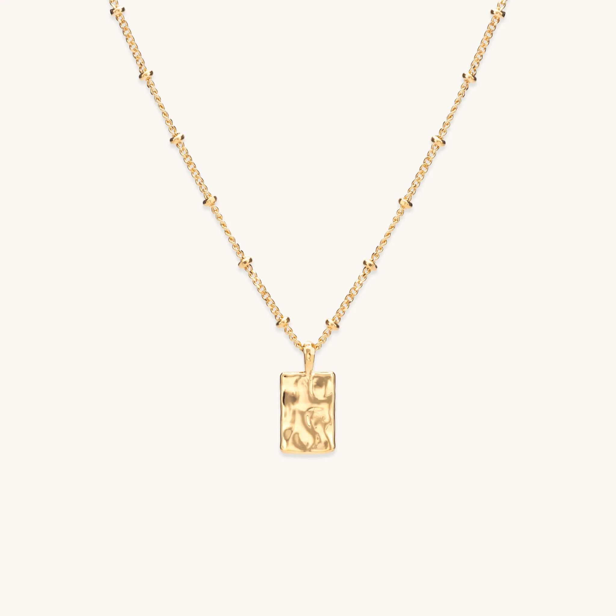 Engravable Mini Initial Notebook Necklace Gold