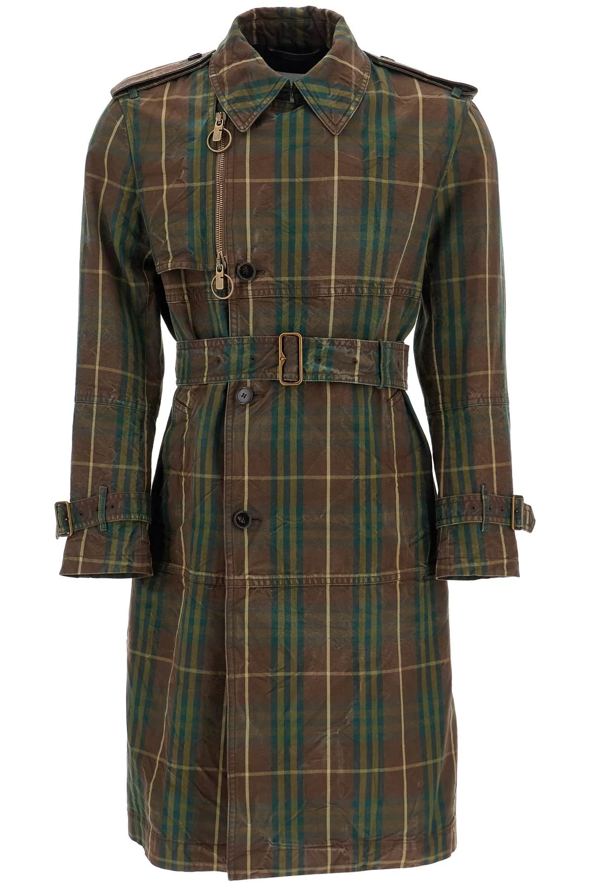 ERED DOUBLE-BREASTED TRENCH COAT IN CANVAS