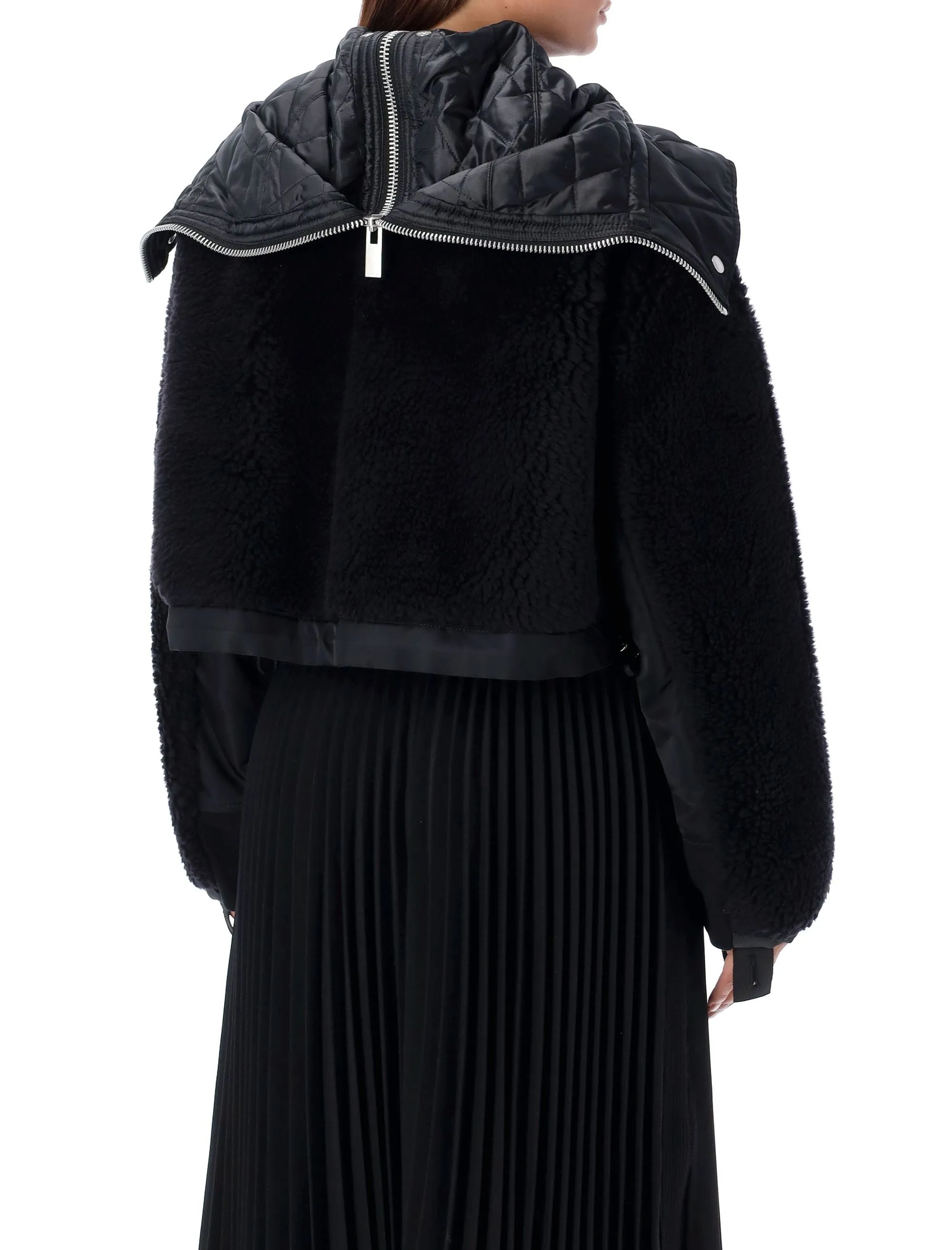 Faux Shearling x Nylon Twill Blouson