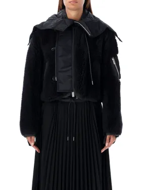 Faux Shearling x Nylon Twill Blouson
