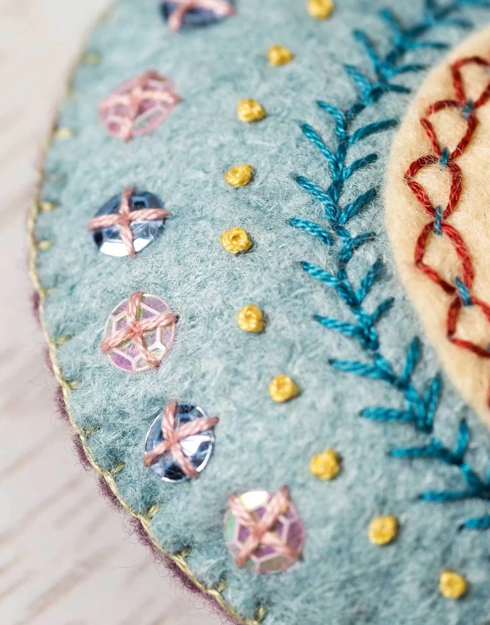 Felt Heart Embroidered Mini Craft Kit by Corinne Lapierre