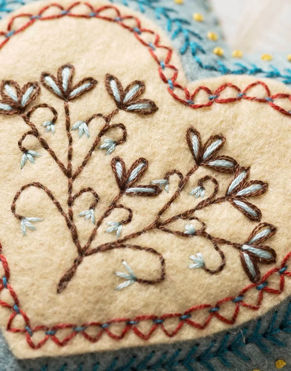 Felt Heart Embroidered Mini Craft Kit by Corinne Lapierre