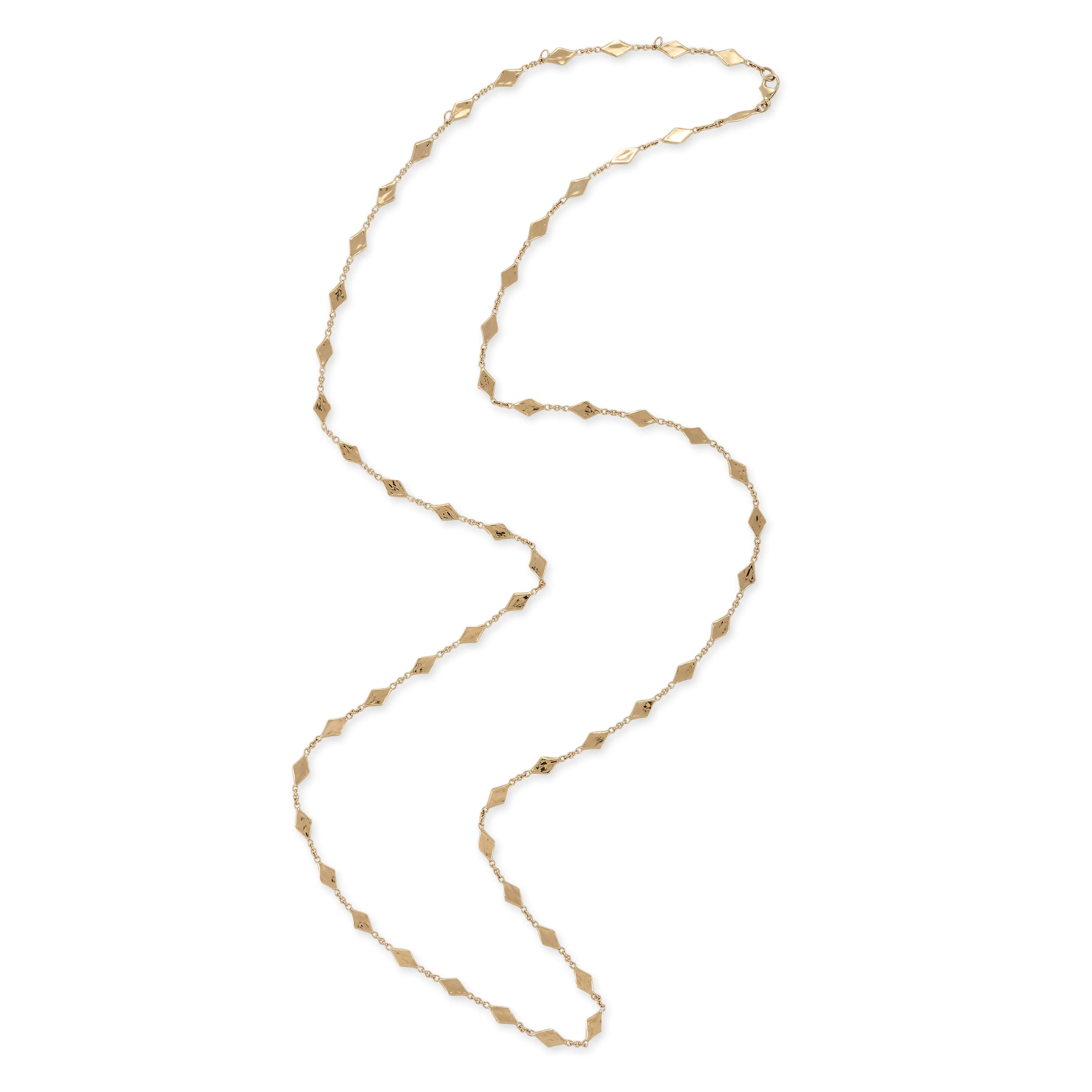 HAMMERED KITE SHAPE BELLY CHAIN