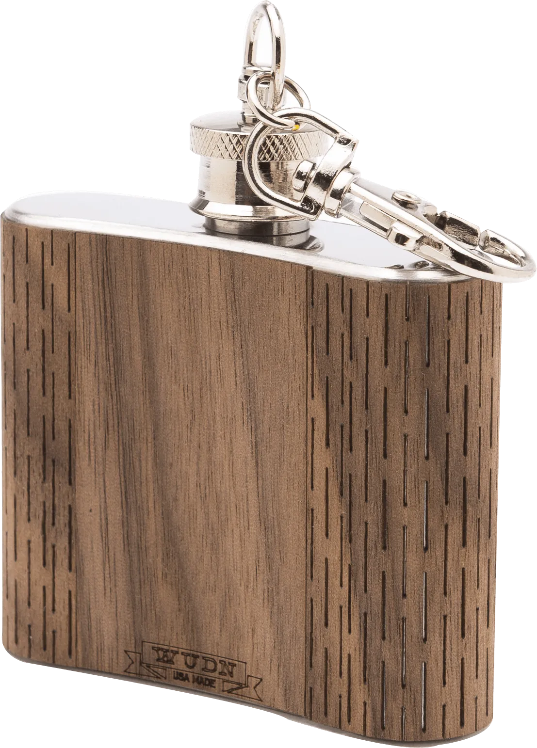 HandCrafted 2 oz. Wood Keychain Flask