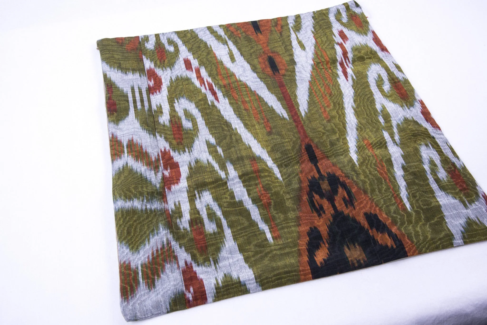 Ikat and Suzani Embroidery Pillow Cover, "Cosmos"
