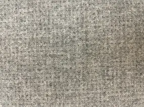 Italian Double Face Melton Wool - Woven Design/Heathered Medium Gray