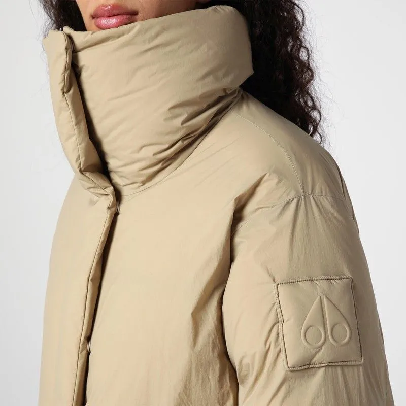 KATLA SAND-COLOURED QUILTED DOWN JACKET