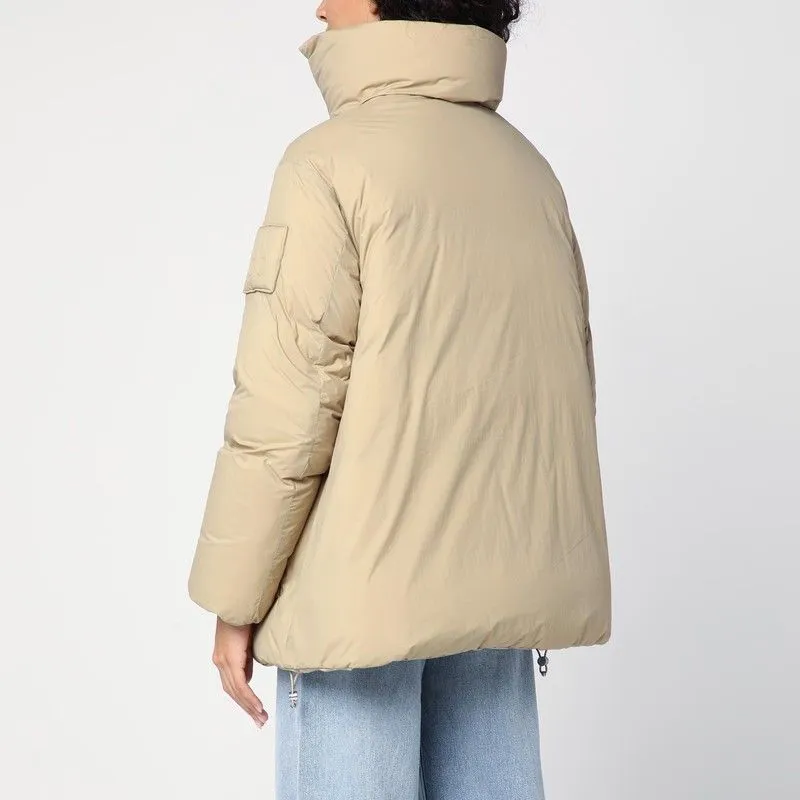 KATLA SAND-COLOURED QUILTED DOWN JACKET