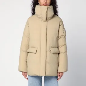 KATLA SAND-COLOURED QUILTED DOWN JACKET