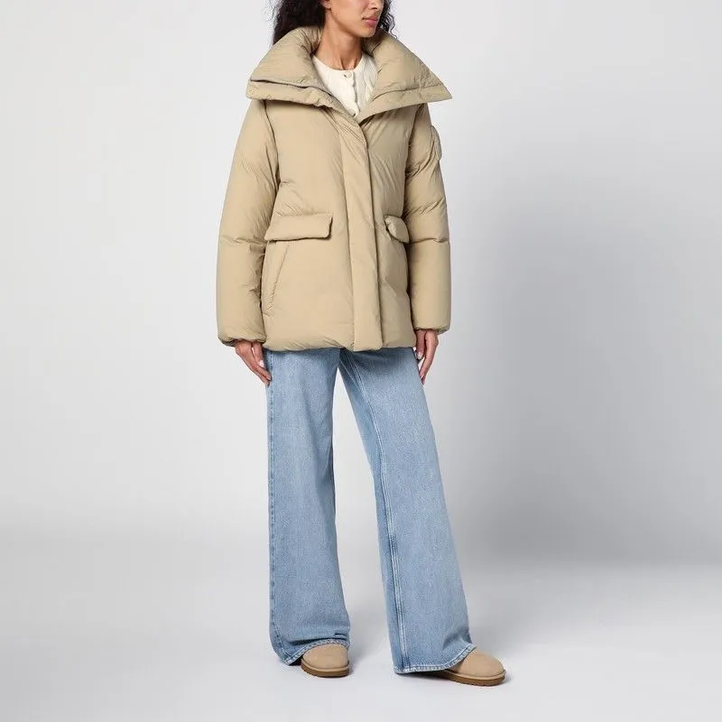 KATLA SAND-COLOURED QUILTED DOWN JACKET