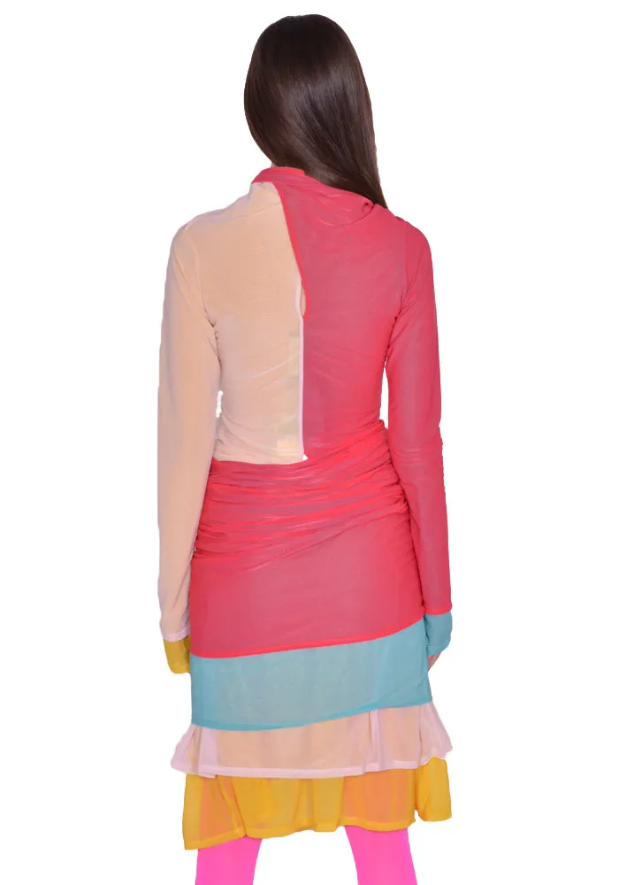 KIKO KOSTADINOV KKWSS23D04-17 MORA LAYERED DRESS MULTI COLOR