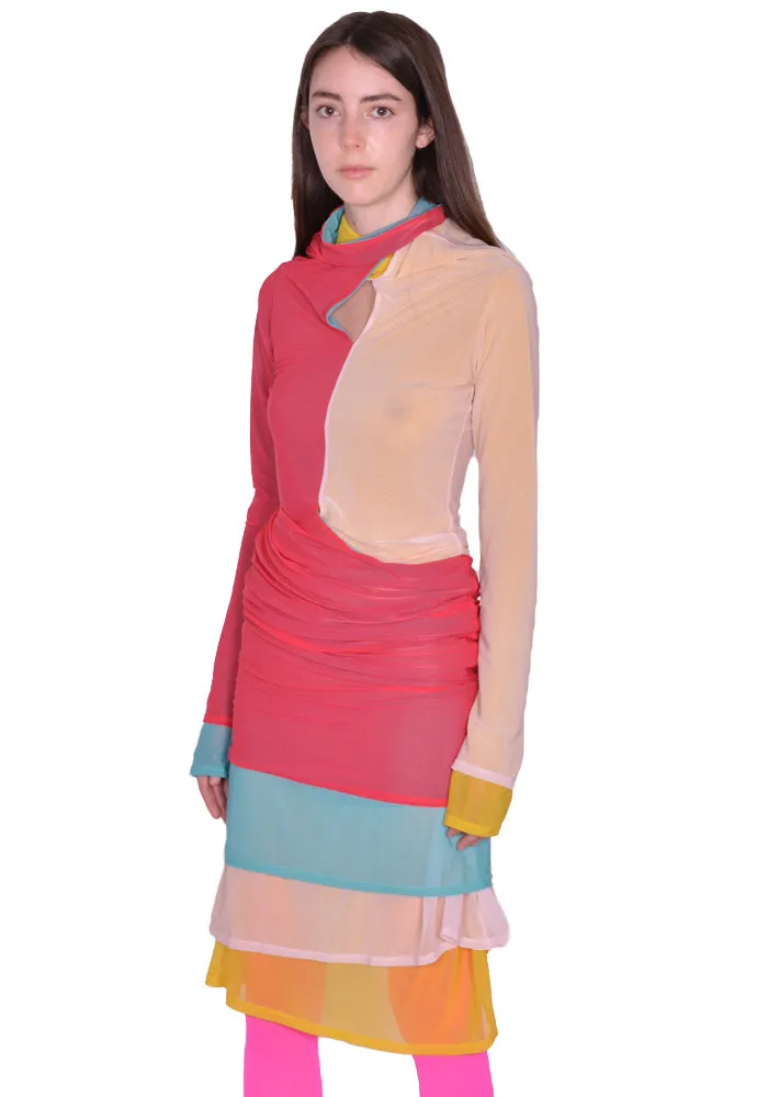 KIKO KOSTADINOV KKWSS23D04-17 MORA LAYERED DRESS MULTI COLOR