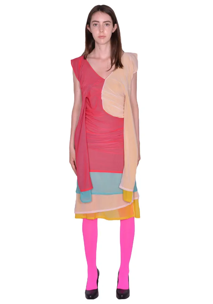 KIKO KOSTADINOV KKWSS23D04-17 MORA LAYERED DRESS MULTI COLOR