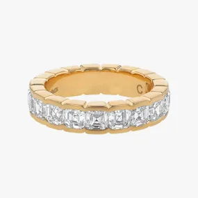Lab Grown Asscher Cut Eternity Band Ring