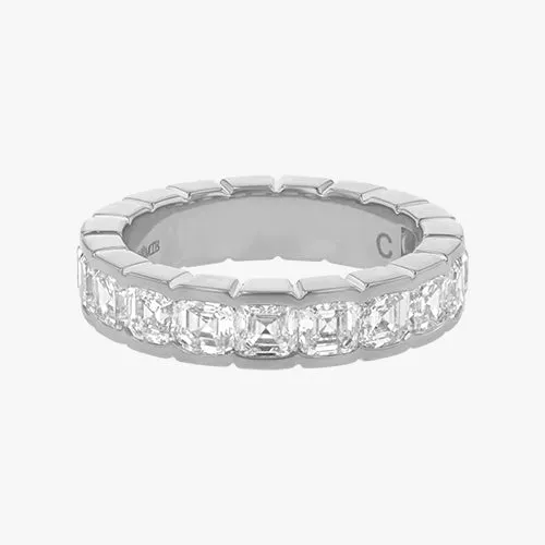 Lab Grown Asscher Cut Eternity Band Ring
