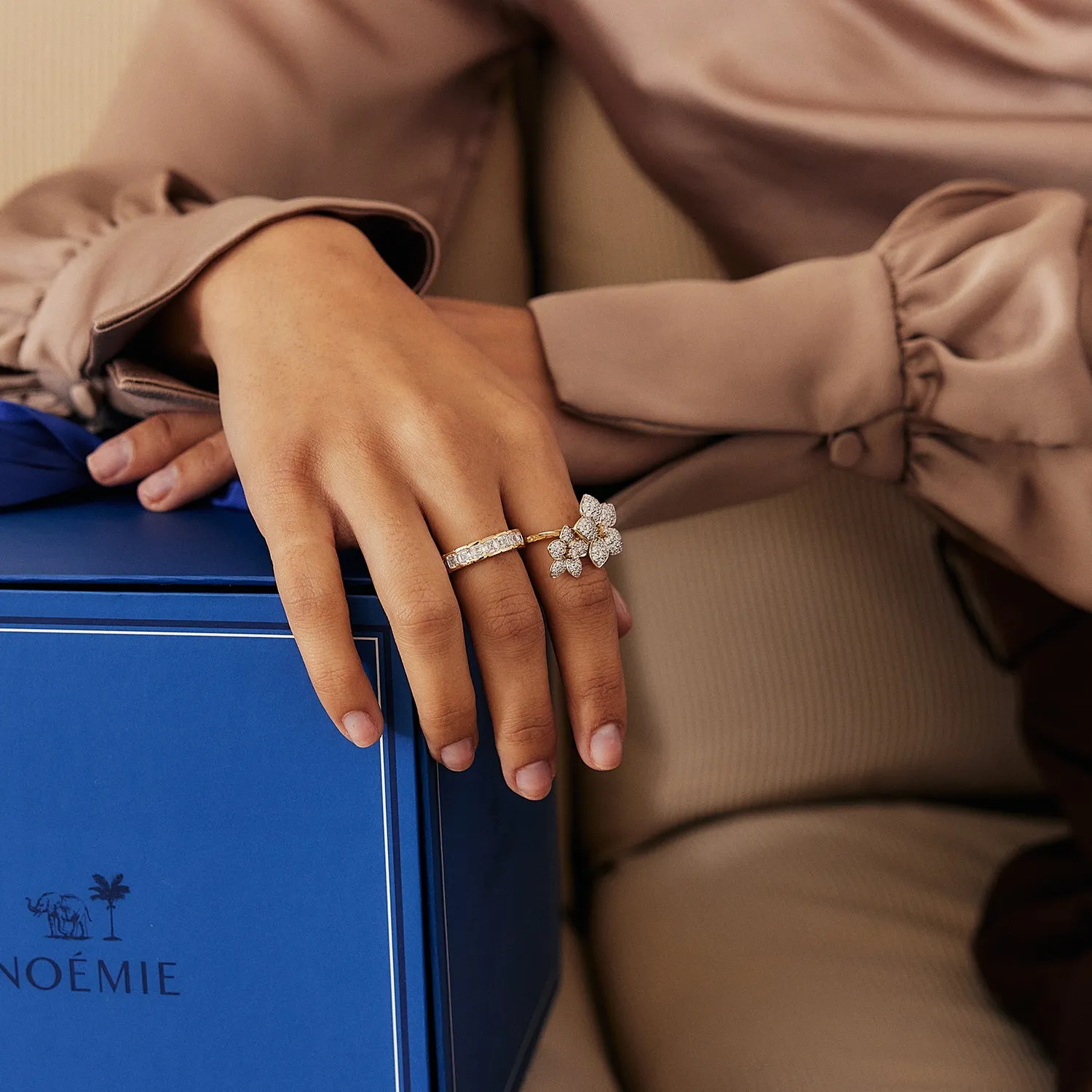 Lab Grown Asscher Cut Eternity Band Ring