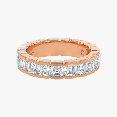 Lab Grown Asscher Cut Eternity Band Ring