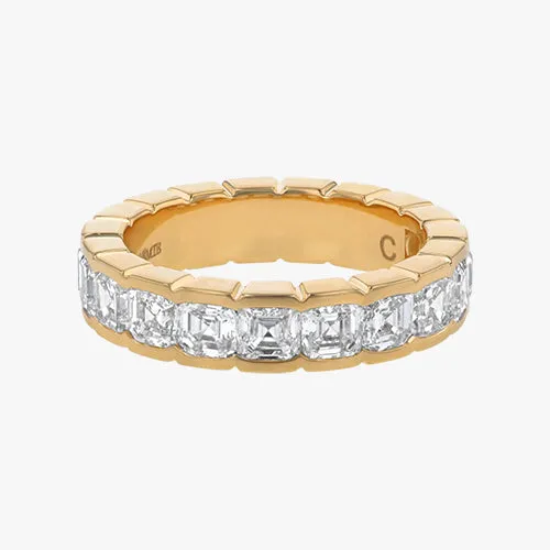 Lab Grown Asscher Cut Eternity Band Ring