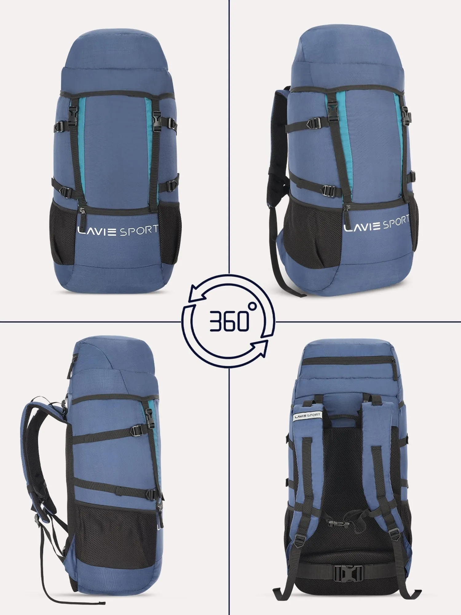 Lavie Sport Rucksack 45L For Men & Women | Boys & Girls Navy