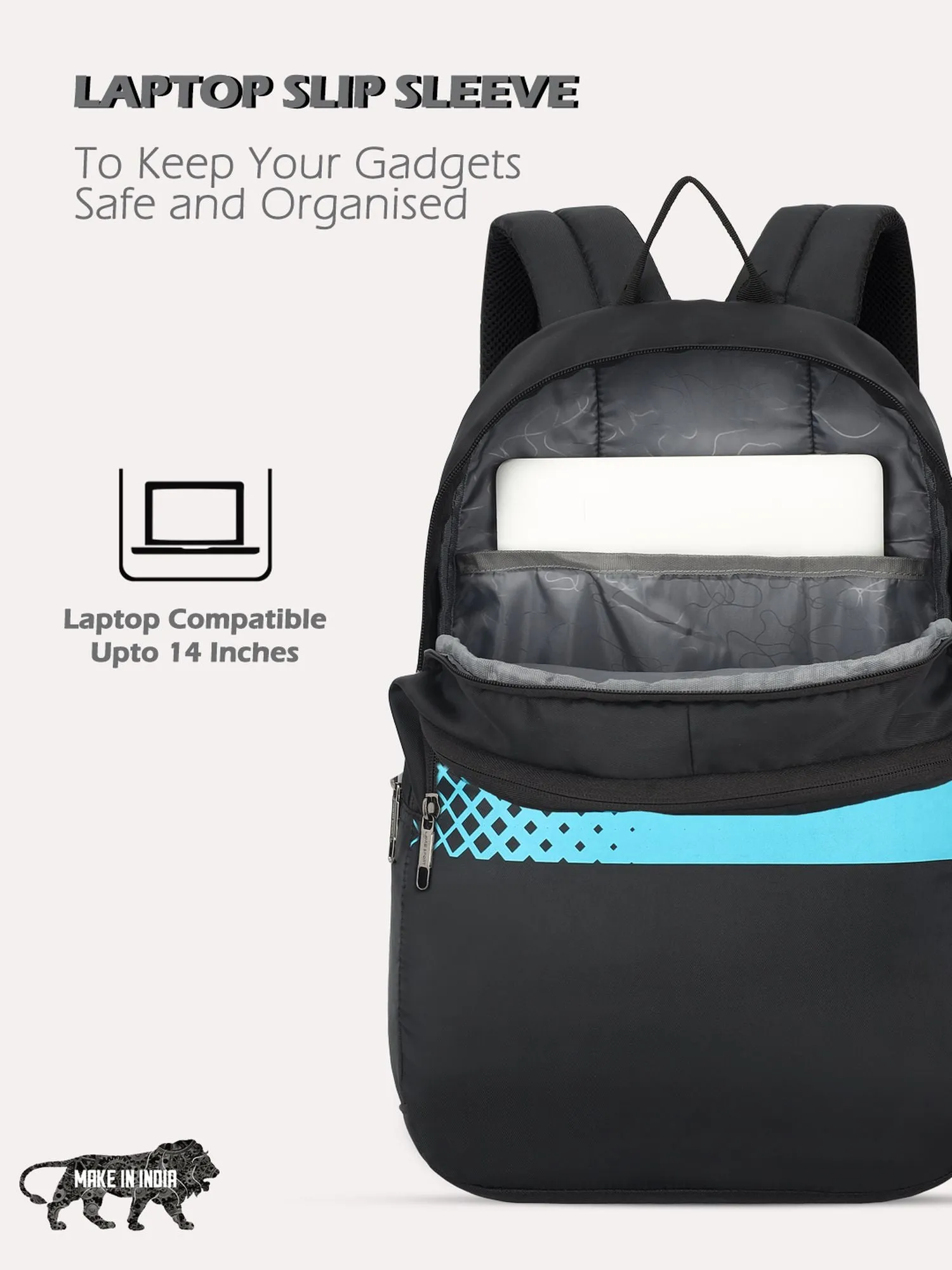 Lavie Sport Speedo 23L College Backpack For Boys & Girls|Men & Women Black