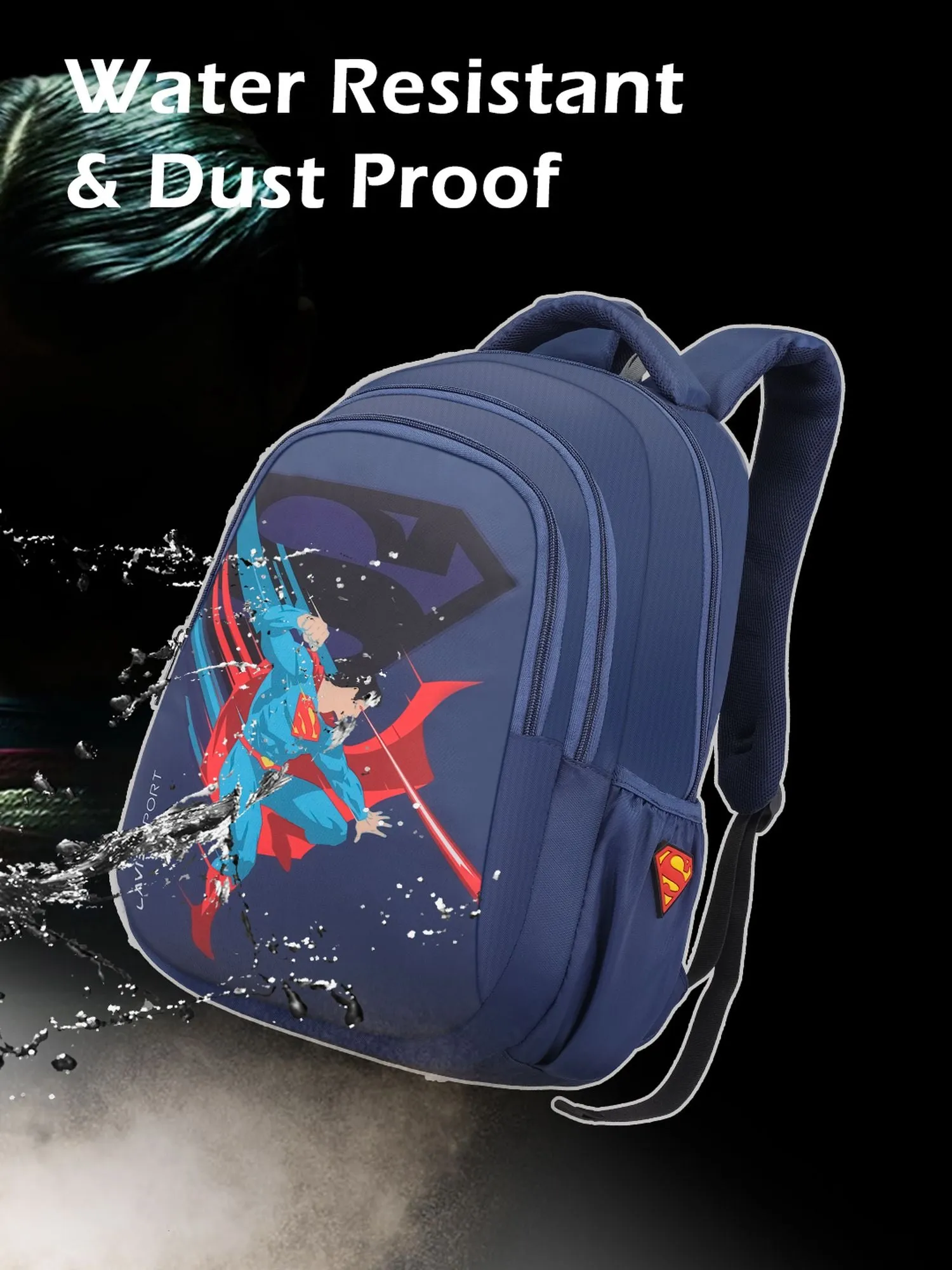 Lavie Sport Superman Power 26L Casual 17" Backpack for Boys/Girls Navy
