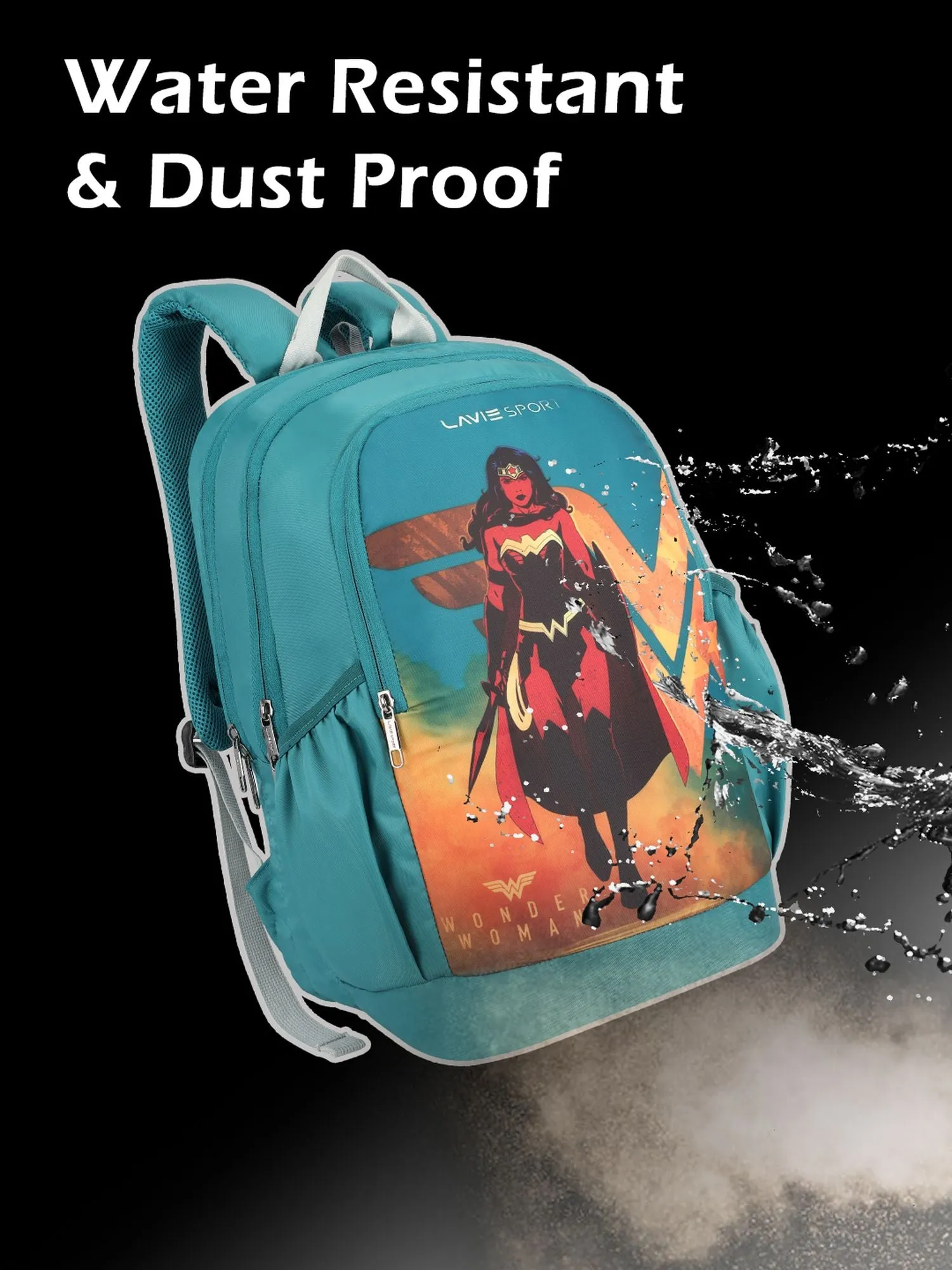Lavie Sport Wonder woman Blaze 33L College Laptop Backpack For Boys & Girls Teal