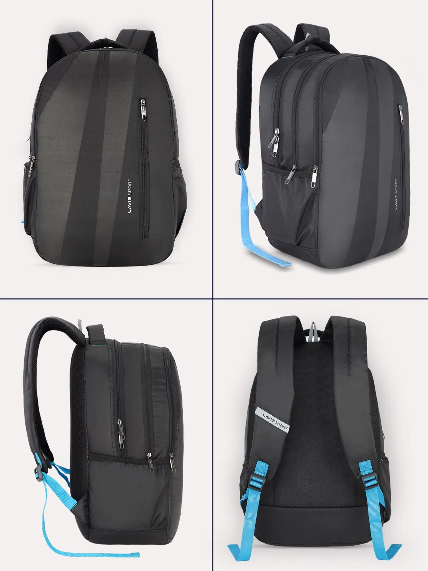 Lavie Sport Zolt 32L Laptop Backpack For Men & Women Black