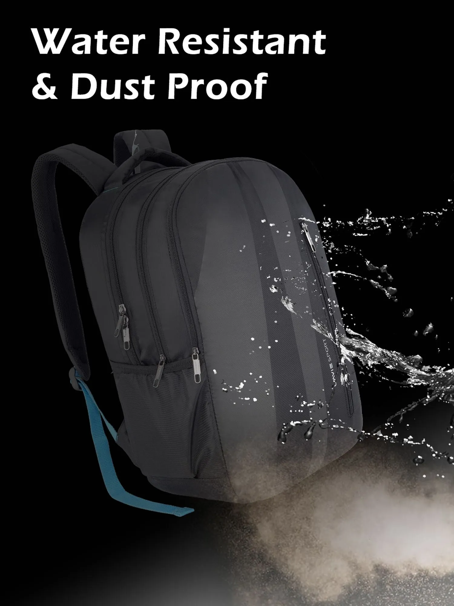 Lavie Sport Zolt 32L Laptop Backpack For Men & Women Black