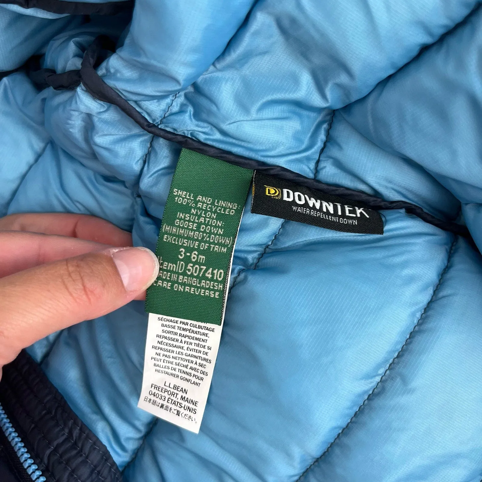L.L. Bean Infants' Ultralight 650 Down Bunting Carbon Navy 3-6 Months