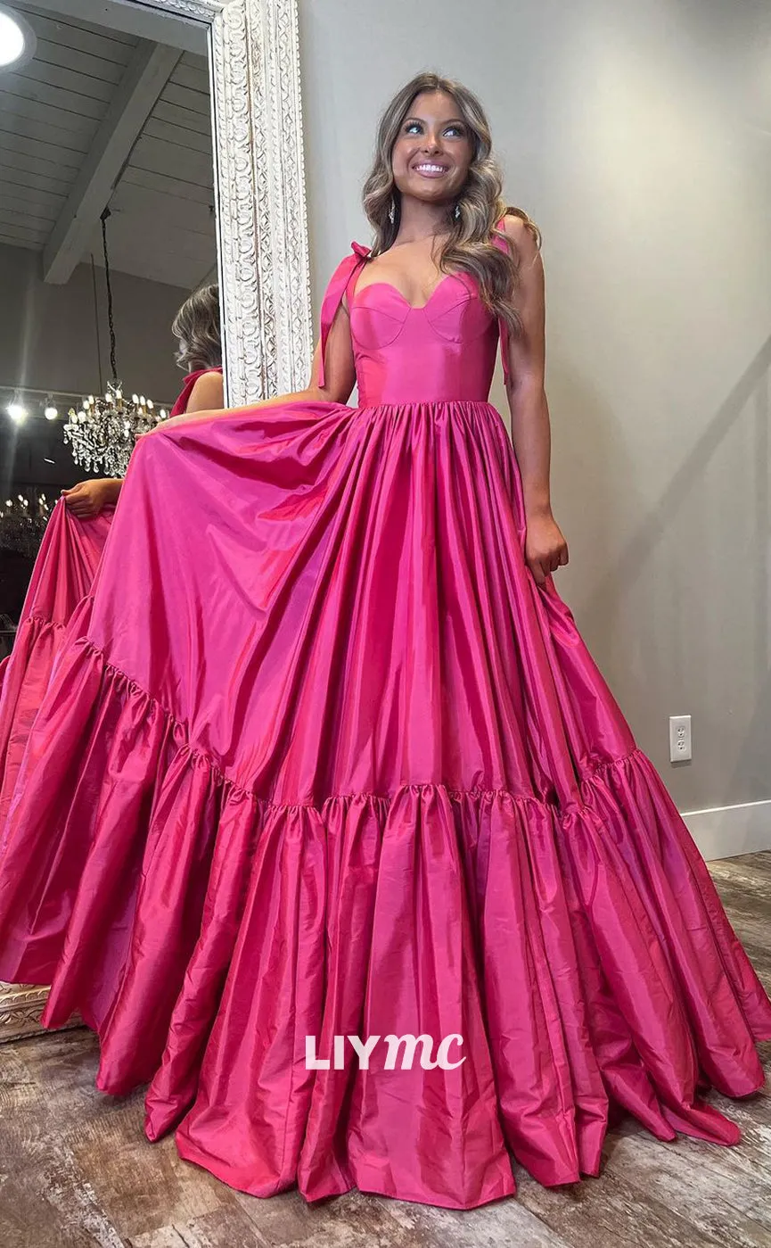 LP1137 - A Line Sweetheart Long Prom Formal Dress 2024