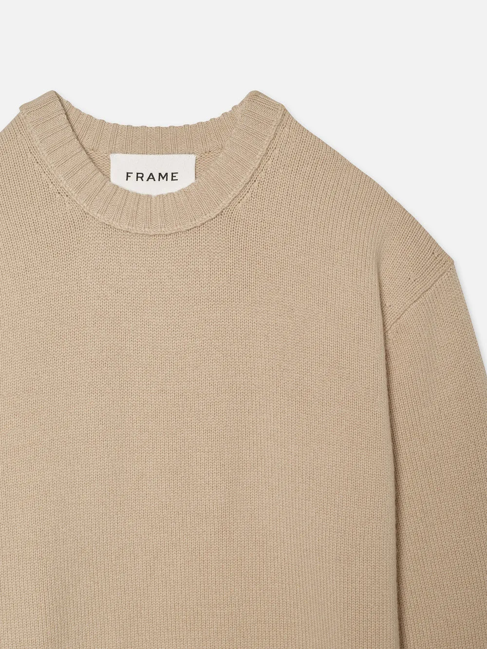 Men's Cashmere Crewneck Sweater -- Sand Beige