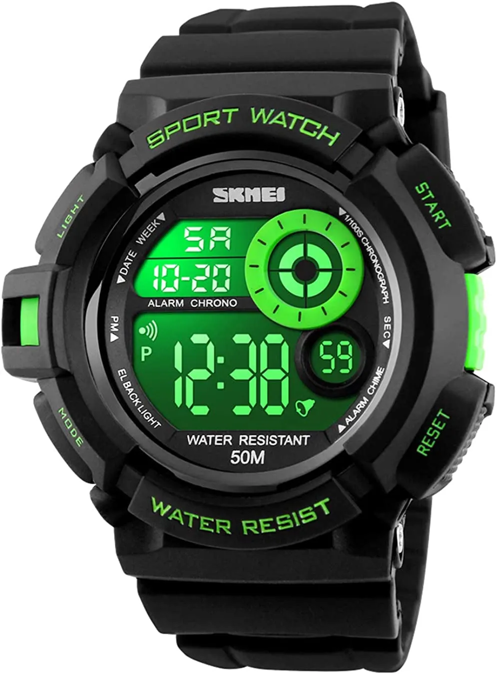 Men's LED Digital Electronic Multi-Function Calendar Waterproof Watch Sports Fashion Chronograph Watches