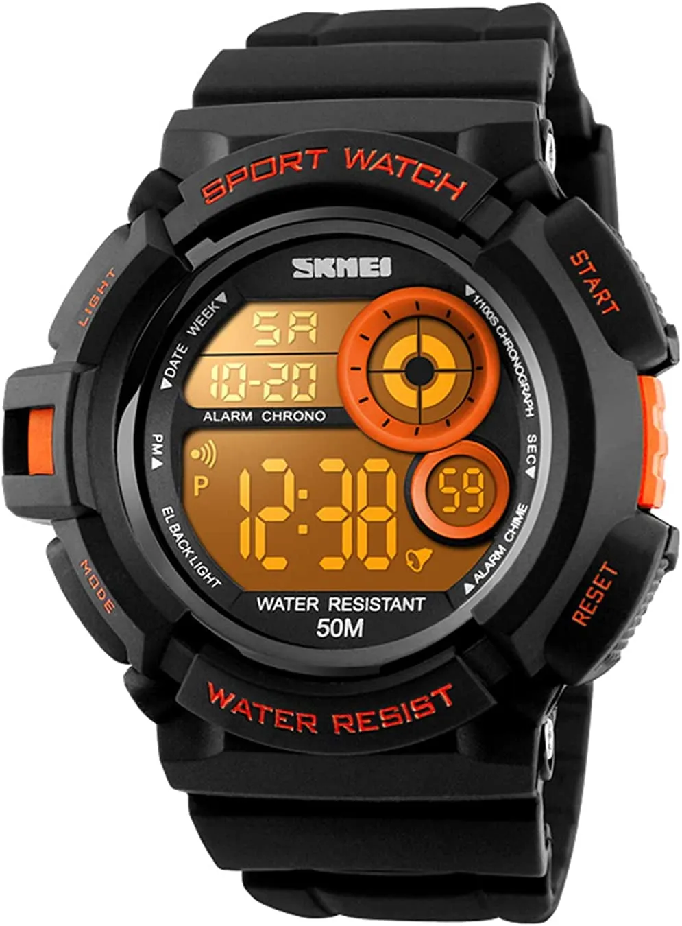 Men's LED Digital Electronic Multi-Function Calendar Waterproof Watch Sports Fashion Chronograph Watches