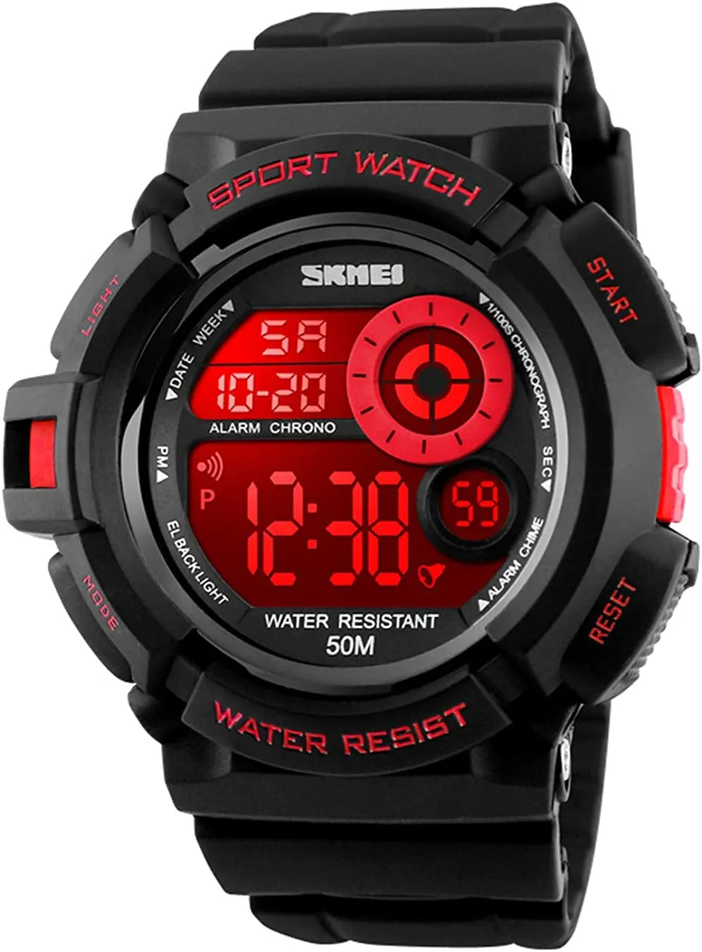 Men's LED Digital Electronic Multi-Function Calendar Waterproof Watch Sports Fashion Chronograph Watches