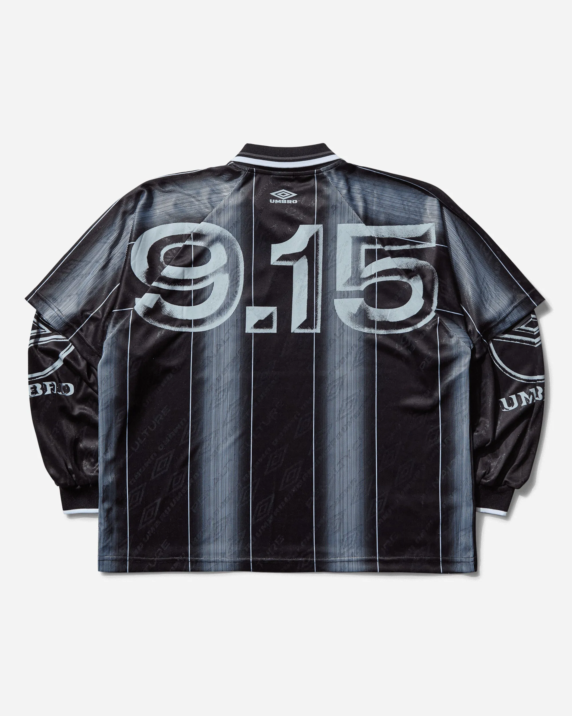 Men's Soccer V-Neck Longsleeve T-Shirt Black