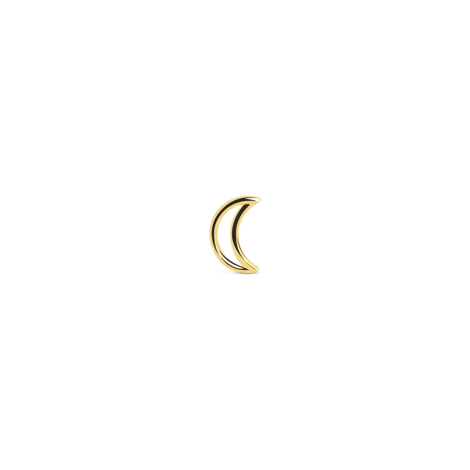 Moon Shape Gold Single Earring