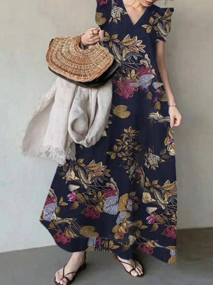 New Style Women's Long Dress In Spring  Summer of 2023, Fashionable and Simple In Korea Casual and Elegant Dress Robe A-LINE
